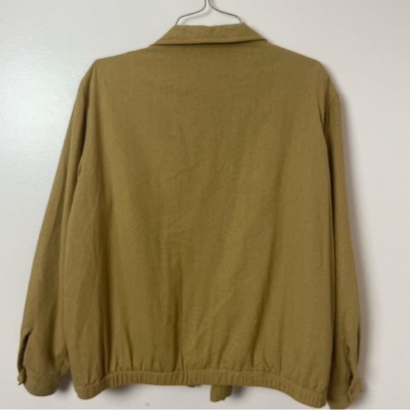 Oleg Cassini Vintage Open Front Jacket – 100% Silk, Gold Jeweled Front - Picture 6 of 13